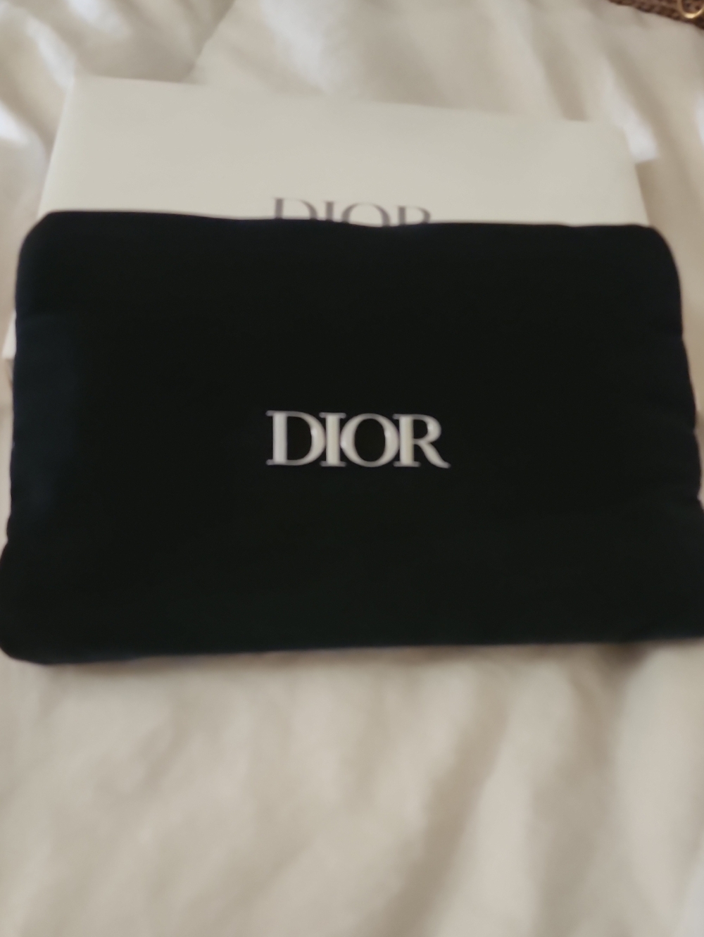 Dior Black Pouch with Silver Logo